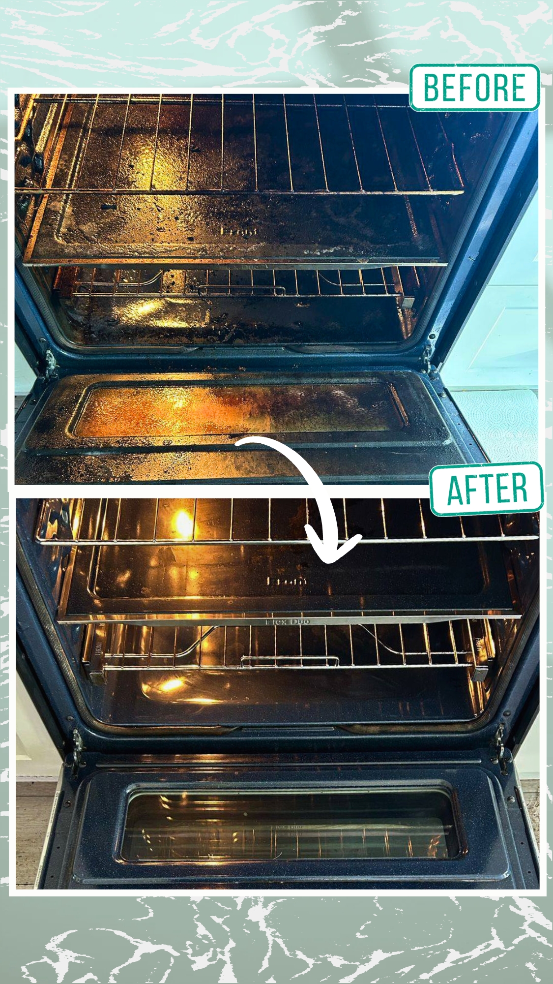 Oven before & after