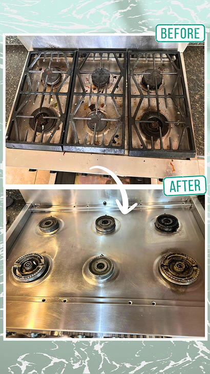 Stove before & after